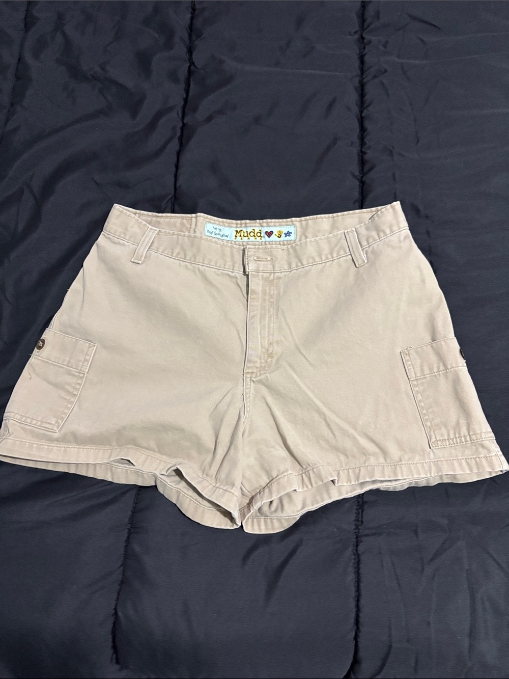 Mudd Light Tan Cargo Shorts with Side Pockets
